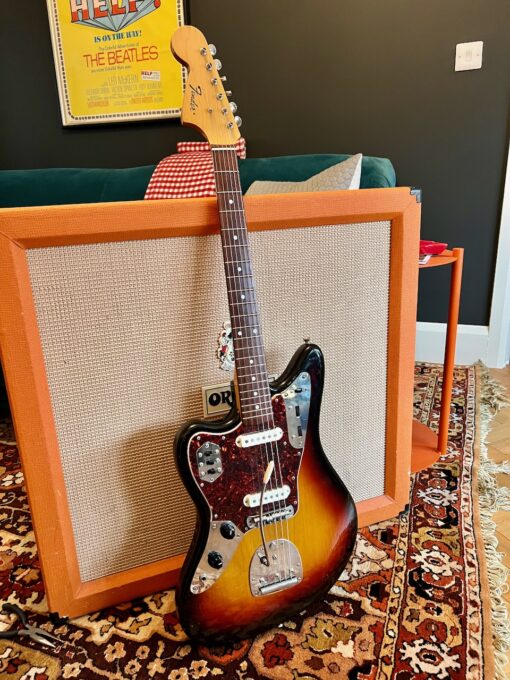 1998 Fender Jaguar Japan 62 Reissue Sunburst Left Handed Guitar