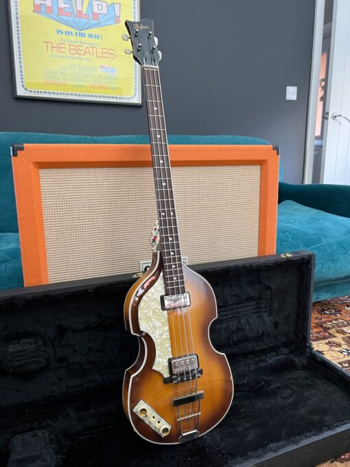 2002 Hofner 62 Reissue RI Violin McCartney Left Handed Bass Guitar