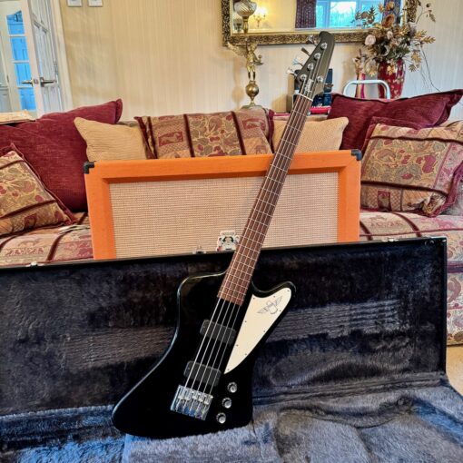 2006 Gibson Thunderbird USA Black 5 String Bass Guitar OHSC