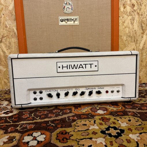 2006 Hiwatt 50 Custom Shop CP504 Signature Series White Amplifier Stack