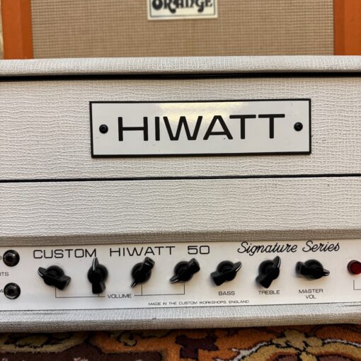 2006 Hiwatt 50 Custom Shop CP504 Signature Series White Amplifier Stack