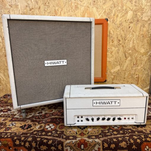 2006 Hiwatt 50 Custom Shop CP504 Signature Series White Amplifier Stack