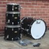 2007 Pearl Masterworks Piano Black 4 Piece Drum Kit
