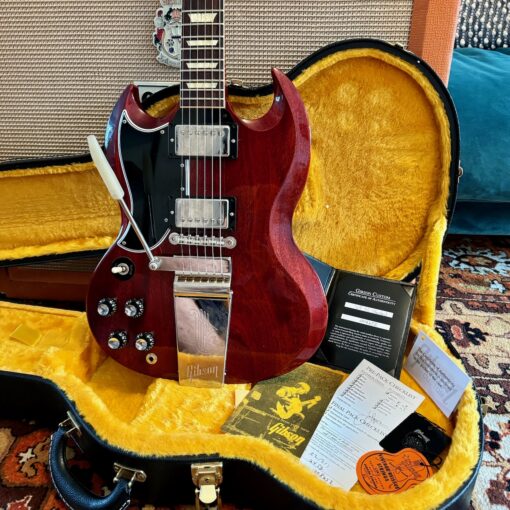  2021 Gibson 64 SG Standard Maestro Left Handed Guitar OHSC