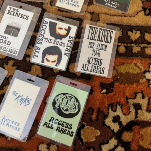 Bob Henrit The Kinks Collection Original Backstage Access Passes