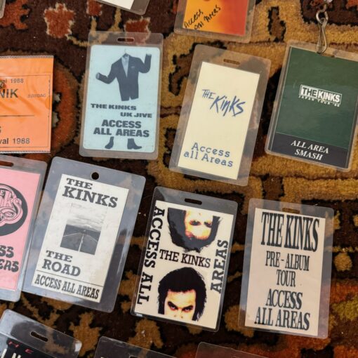 Bob Henrit The Kinks Collection Original Backstage Access Passes