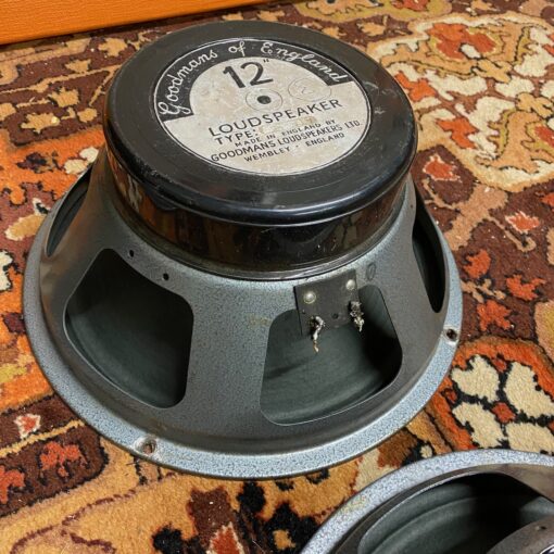 Quad 4x Vintage 1966 1967 Goodmans Black Label 12" Speakers Marshall Pinstripe