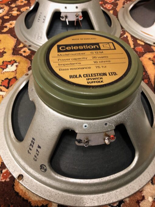Quad Vintage 1973 Celestion G12M T1221 25w Greenback Speaker Driver