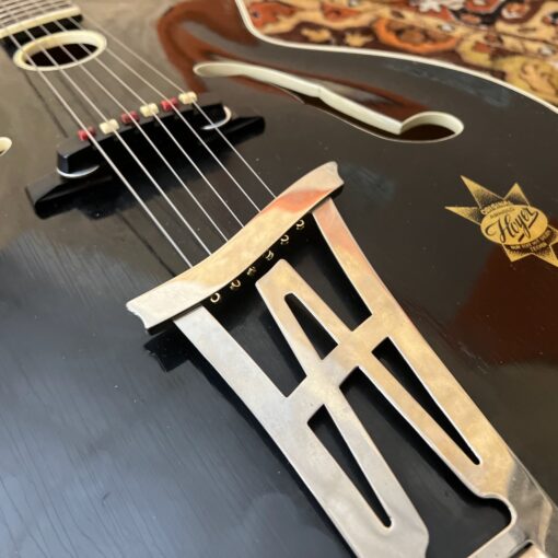 Vintage 1950s Herr Im Frack Hoyer Black Archtop German Jazz Guitar