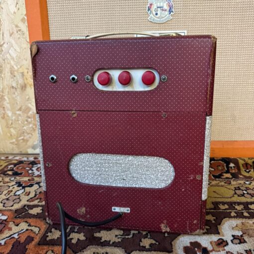 Vintage 1950s Hohner Red Cream 1x8 Elac Valve Guitar Harp Amplifier