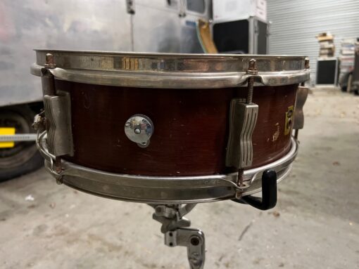 Vintage 1950s Ludwig Pioneer Keystone Transition Mahogany 14x5 Snare Drum