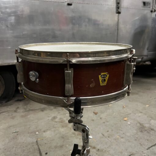 Vintage 1950s Ludwig Pioneer Keystone Transition Mahogany 14x5 Snare Drum