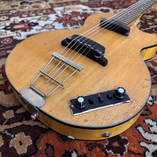 Vintage 1960 Hofner Club 50 Natural Electric Acoustic Guitar 1960s
