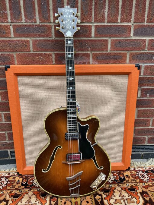 Vintage 1960 Hofner Committee Thin Thinline Sunburst Guitar