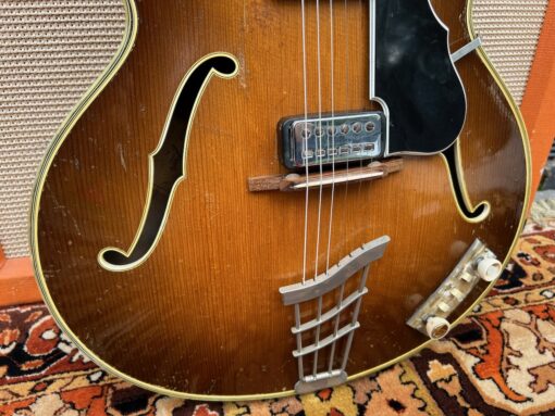 Vintage 1960 Hofner Committee Thin Thinline Sunburst Guitar