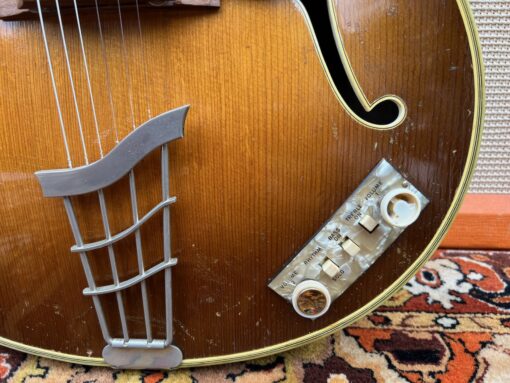 Vintage 1960 Hofner Committee Thin Thinline Sunburst Guitar
