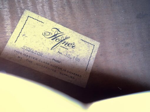 Vintage 1960 Hofner Senator Tobacco Sunburst Brunette Guitar