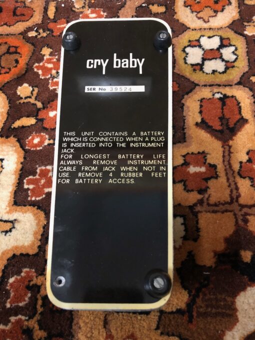Vintage 1960s Crybaby Wah Wah Pedal Silver Trashcan Inductor