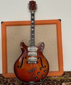 Vintage 1960s Harmony H77 Redburst USA Gold Foil Guitar