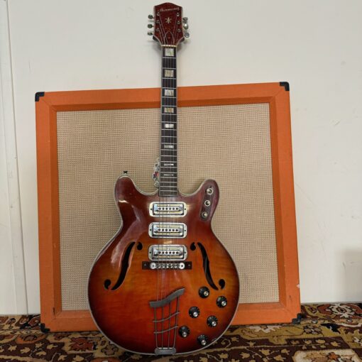Vintage 1960s Harmony H77 Redburst USA Gold Foil Guitar