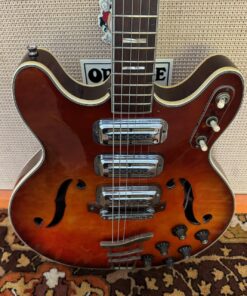 Vintage 1960s Harmony H77 Redburst USA Gold Foil Guitar