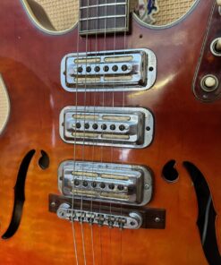 Vintage 1960s Harmony H77 Redburst USA Gold Foil Guitar