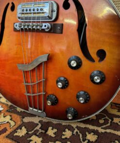 Vintage 1960s Harmony H77 Redburst USA Gold Foil Guitar
