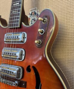 Vintage 1960s Harmony H77 Redburst USA Gold Foil Guitar