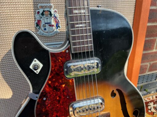 Vintage 1960s Harmony USA Meteor H70 Left Handed Guitar