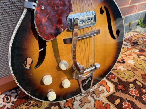 Vintage 1960s Harmony USA Meteor H70 Left Handed Guitar