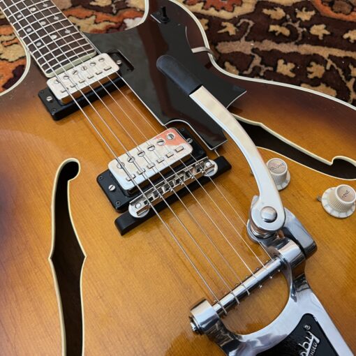Vintage 1960s Hofner Ambassador Thin Brunette Sunburst Guitar