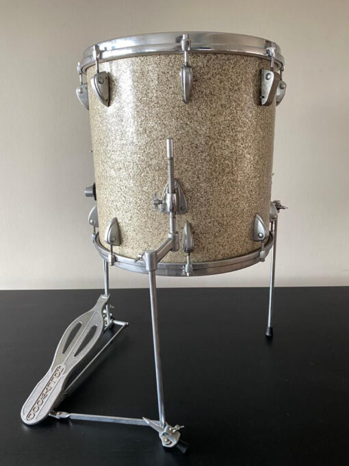 Vintage 1960s Meazzi Hollywood President Multisound Champagne Sparkle Drum Tom