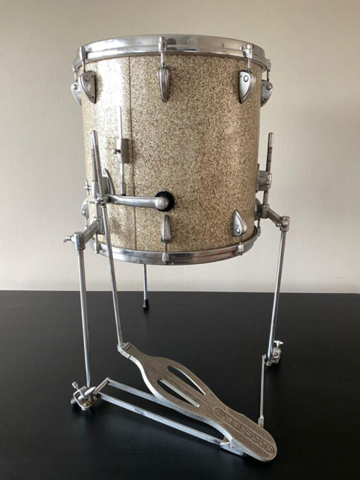 Vintage 1960s Meazzi Hollywood President Multisound Champagne Sparkle Drum Tom