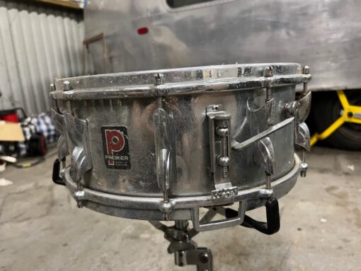 Vintage 1960s Premier 14 Chrome Steel Snare Drum