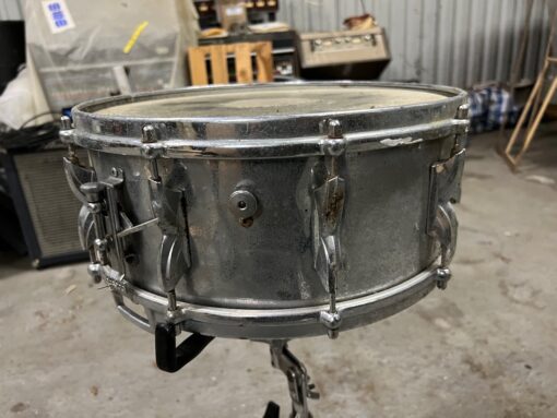Vintage 1960s Premier 14 Chrome Steel Snare Drum
