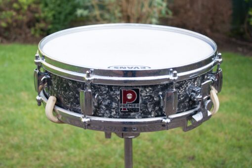 Vintage 1960s Premier Royal Ace Black Pearl Snare Drum Ringo