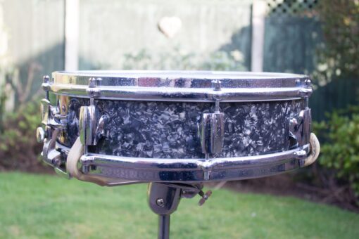 Vintage 1960s Premier Royal Ace Black Pearl Snare Drum Ringo