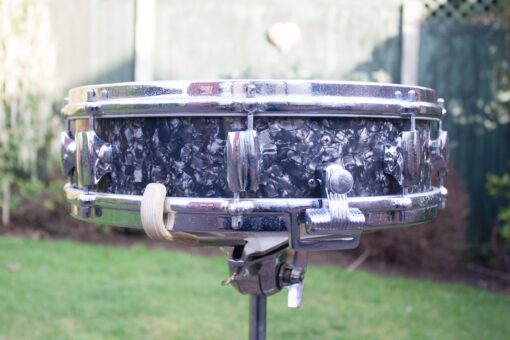 Vintage 1960s Premier Royal Ace Black Pearl Snare Drum Ringo