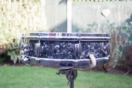 Vintage 1960s Premier Royal Ace Black Pearl Snare Drum Ringo