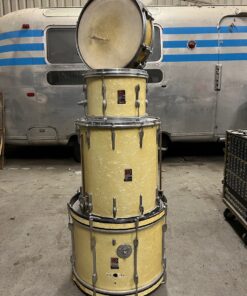 Vintage 1960s Premier White Marine Pearl Drum Kit Royal Ace
