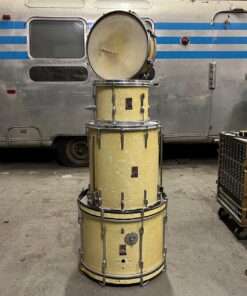 Vintage 1960s Premier White Marine Pearl Drum Kit Royal Ace