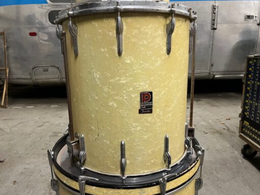 Vintage 1960s Premier White Marine Pearl Drum Kit Royal Ace