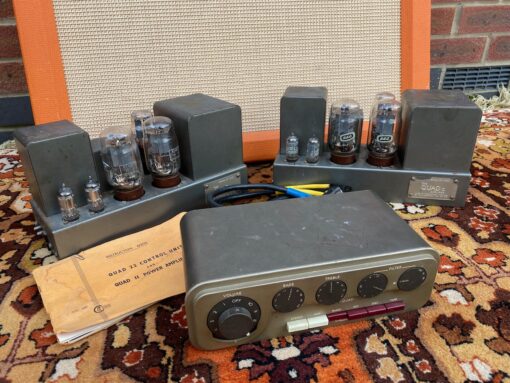 Vintage 1960s Quad 22 Control Unit and Quad II Amplifiers