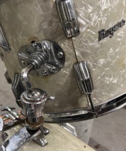 Vintage 1960s Rogers BIG Sizes White Marine Pearl Drum Kit
