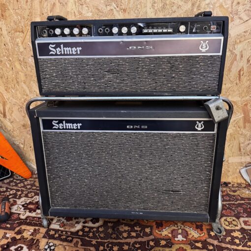 Vintage 1960s Selmer Zenith Reverb 50 Head 2x12 Cabinet Stack