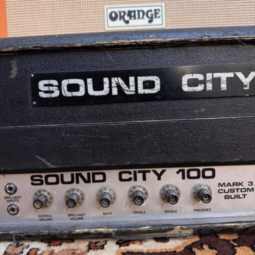 Vintage 1960s Sound City 100 Mark 3 Guitar Amplifier Head