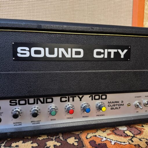 Vintage 1960s Sound City 100 Mark 3 Guitar Amplifier Head MINT
