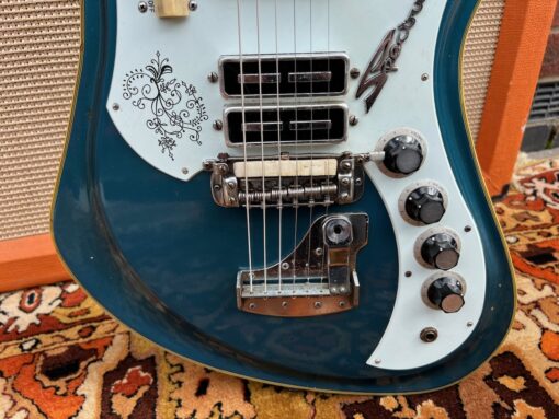 Vintage 1960s Teisco Spectrum 3 Metallic Blue Japan Guitar