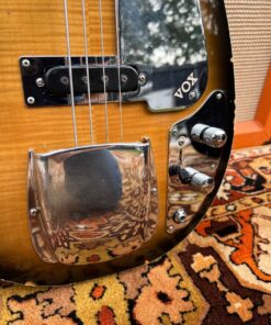 Vintage 1960s Vox Teardrop Bill Wyman Sunburst Bass Guitar