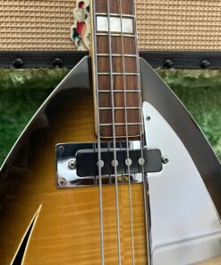 Vintage 1960s Vox Teardrop Bill Wyman Sunburst Bass Guitar OHSC